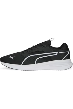 PUMA Unisex Transport CAGE Road Running Shoe, Black White, 11 UK