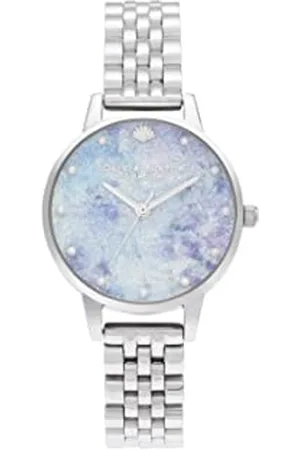 Olivia Burton Analogue Quartz Watch for Women with Silver Stainless Steel Bracelet - OB16US43