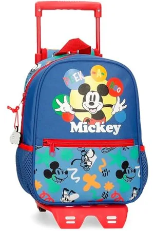 Disney Joumma Bags Mickey Peek a Boo School Backpack Polyester Multi Pockets and Compartments Wide Ergonomic Padded Shoulder Straps, , Backpack 28 + Trolley