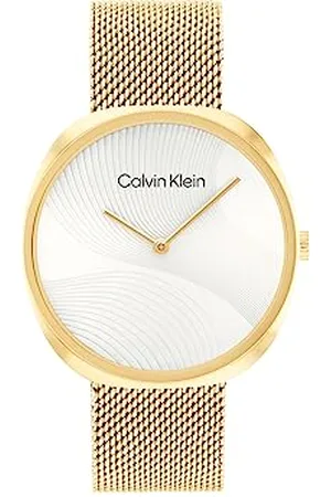 Calvin Klein Analogue Quartz Watch for Women with Gold Colored Stainless Steel Bracelet - 25200246