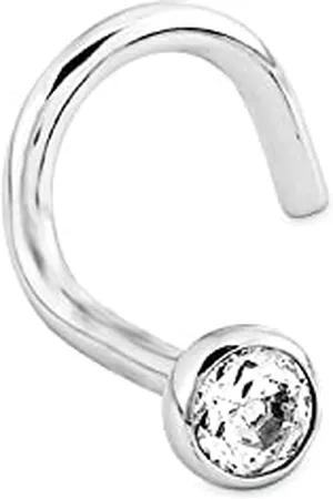 Amor Nose piercing 925 sterling ladies piercing jewelry, with cubic zirconia synth, 1.4 cm, , Comes in jewelry gift box, 9037292