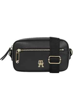 Tommy Hilfiger Women Shoulder Bag Iconic Camera Bag Small, Multicolor (Black), One Size