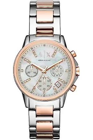 Armani Exchange Watch for Women, Quartz Chronograph Movement, 36 mm Stainless Steel Case with a Stainless Steel Strap, AX4331