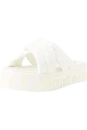 Tommy Hilfiger Women Sandals Summer, White (Ecru), 38