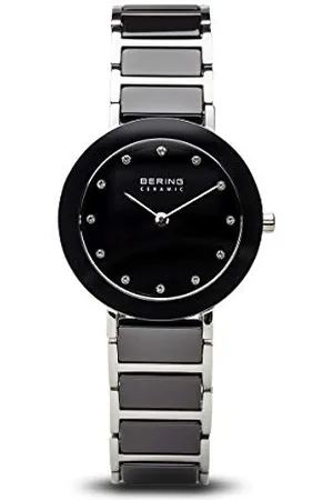 Bering Women Analog Quartz ceramic collection Watch with stainless steel/Ceramic Strap and Sapphire Crystal 11429-742