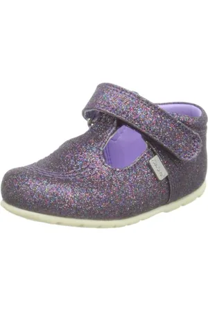 Kickers Unisex Kick T Bar Glitter Leather Shoes Baby, , 4 UK Child