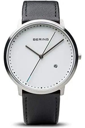 Bering Unisex Analog Quartz Classic Collection Watch with Calfskin Leather Strap and Sapphire Crystal 11139-404, , 39 mm