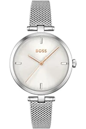 HUGO BOSS Analogue Quartz Watch for Women with Silver Stainless Steel mesh Bracelet - 1502653