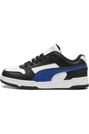 PUMA Unisex Youth Rbd Game Low Jr Sneakers, White-Cobalt Glaze- Black, 5 UK