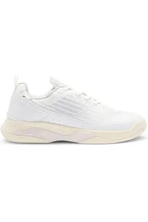 HUGO BOSS Mens Courtstride Tenn Mixed-Material Trainers with Anti-Slip Sole Size 7