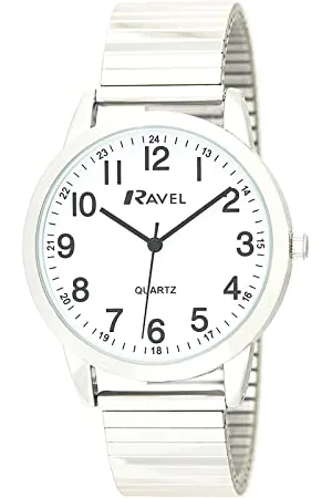 Ravel Womens Everyday Quartz Watch with Dotted Minute Track on Expander Bracelet (27mm case) - R0232.21.2 - Silver Tone