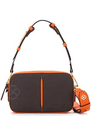 Scharlau Ingrid Artium Collection WA07-L20BR Leather Mono Slim Bag in Cowhide Leather, , 2 x 21 x 13 cm, , 2 x 21 x 13 cm, Casual