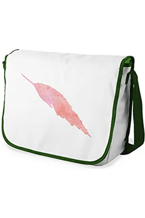 Bonamaison Digitally Printed Messenger School Bag with Khaki Strap for Students, Cross Body Bag, Courier Bag, Shoulder Bag for School, Back to School, Size: 29x36 cm