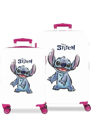Disney Adorable Stitch Moods Cabin Suitcase Hard ABS Side Combination Lock 4 Wheels Double Luggage Hand Luggage, , Set maletas, Suitcase Set