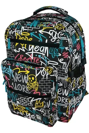 Grafoplas | Large School Backpack | 32X46X24cm | Padded Laptop Area | Bigpack Model | Wall Design | Bits&Bobs Pop Up Design | Maximum Ergonomics, , 32x46x24cm, SCHOOL