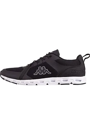 Kappa Unisex Shadow Sneaker, Black/Silver, 4 UK