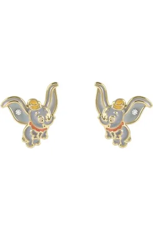 Disney Girls Dumbo Elephant Stone Set Stud Earrings