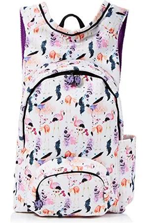 Morikukko Unisex-Adult Hooded Backpack Basic Flamingo Feathers Backpack