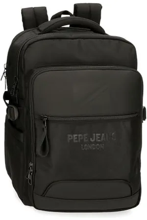 Pepe Jeans Bromley Laptop Backpack Black 28x40x16cm Polyester 17.92L, , One Size, Laptop Backpack
