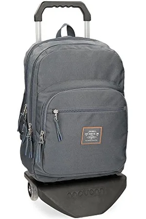 Pepe Jeans Cross Double compartment Backpack with trolley Grey 30,5x44x15 cms Polyester 20.13L