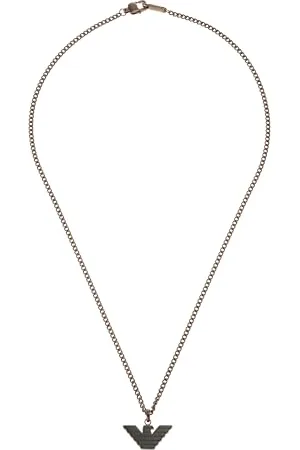 Emporio Armani Necklace for Men Essential, Length: 525MM, Width: 24MM, Height: 11.95MM brown Stainless Steel Necklace, EGS2935200