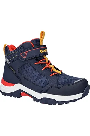 Hi-Tec O010382-051- Rush WP JR-Navy/Orange/Corn-5 Hiking Boot, 5 UK