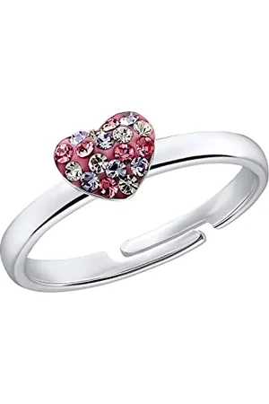 Prinzessin Lillifee Ring 925 Sterling Silver Girls Children Rings, with Preciosa, Silver, Heart, comes in Jewelry Gift box 2031168