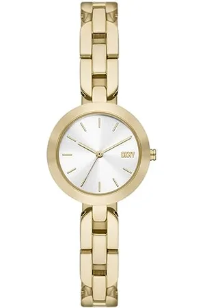 DKNY Watch for Women City Link, Three Hand movement, 26mm Gold Stainless Steel case with a Stainless Steel strap, NY6638