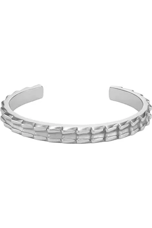 Diesel Bracelet for Men stackables , Length: 170MM, Width: 8.4MM Silver Stainless Steel Bracelet, DX1395040