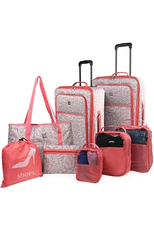Itaca Soft Suitcase Sets 3-4 Double Wheels EVA Polyester Luggage Sets 3 Piece with TSA Combination Lock - Resistant and Lightweight Soft Suitcase with Wheels in Small Cabin Size, Medi