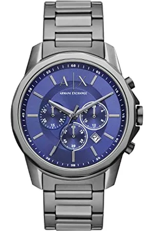Armani Exchange Watch for Men, Quartz Movement, 44 mm Gunmetal Stainless Steel Case with a Stainless Steel Strap, AX1731
