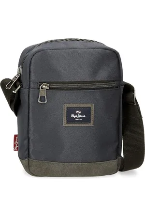 Pepe Jeans Harry Medium Gray Shoulder Bag 17x22x6 cm Polyester with Synthetic Leather details