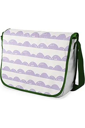 Bonamaison Digitally Printed Messenger School Bag with Khaki Strap for Students, Cross Body Bag, Courier Bag, Shoulder Bag for School, Back to School, Size: 29x36 Cm