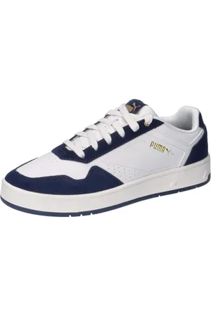 PUMA Unisex Court Classic SD Sneaker, Frosted Ivory-Club Navy Gold, 7.5 UK