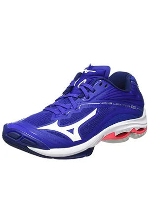 Mizuno WAVE LIGHTNING Z6, Unisex Basketball, Reflexbluec/Wht/Diva Pink, 11.5 UK (46.5 EU)