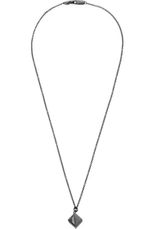 Emporio Armani Necklace for Men , Length: 525mm; Size Pendant: 10x10mm Stainless Steel Necklace, EGS2640060
