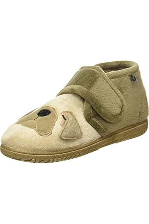 victoria Ojalá Unisex Fur Slippers Animals & Strap & Matching Sole 105119 for Kids 19