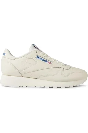 Reebok Unisex Classic Leather Sneaker, Chalk Vector Blue Vector Red, 4 UK