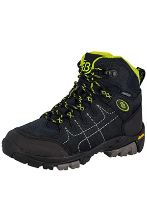 BRUTTING Unisex Kids’ Mount Shasta Kids Hi High Rise Hiking Shoes, Blue (Navy/Lemon), 11.5 UK Child