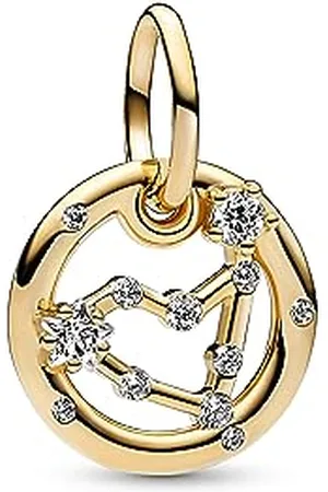 PANDORA Moments Capricorn zodiac 14k gold-plated dangle with cubic zirconia