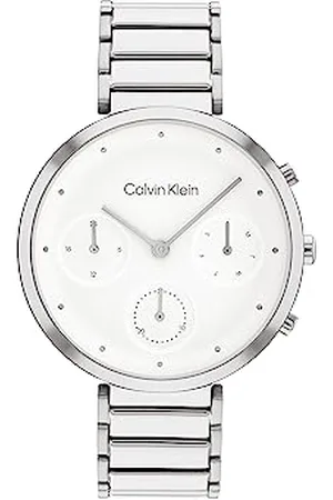 Calvin Klein Analogue Multifunction Quartz Watch for Women with Silver Stainless Steel Bracelet - 25200282