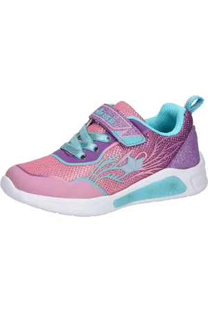 LICO Blinky Girl Sneaker, Pink, Purple, Turquoise, 12.5 UK Child