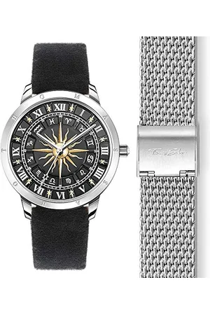 Thomas Sabo Women Watch Sun Zoadic Sign Analogue Quartz Stainless Steel Velvet SET_WA0351-217-203-33 MM