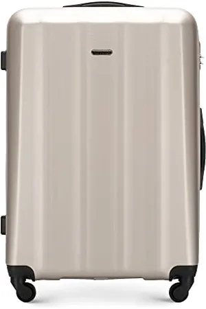 Wittchen Travel Suitcase Carry-On Cabin Luggage Hardshell Made of Polycarbonate with 4 Spinner Wheels Combination Lock Telescopic Handle Cruise Line Size Large Suitcase Chamapgne