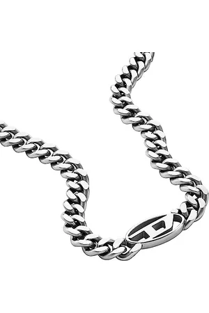 Diesel Necklace for Men Stainless Steel Choker Necklace, Length: 450mm+50mm, Width: 32mm, Height: 15.5mm, DX1433040