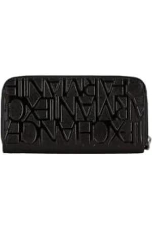 Armani Exchange Wristlet Round Zip Women’s Wristlet, Black (Nero - Black), 3x19x10.5 Centimeters (B x H x T)