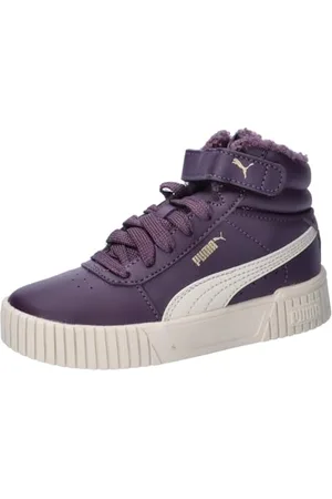 PUMA Carina 2.0 MID WTR PS Sneaker, Midnight Plum-Alpine Snow Gold, 10 UK Child