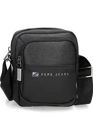 Pepe Jeans Jarvis Shoulder Bag Black 15 x 19.5 x 6 cm Polyester with Faux Leather Details