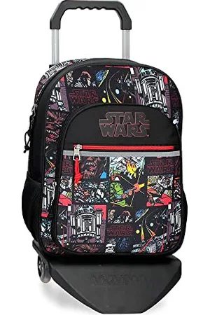 STAR WARS Galactic Team School Backpack with Black Trolley 30x38x12 cms Polyester 13.68L