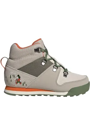 adidas Unisex Terrex Disney Snowpitch Cold.RDY Winter Shoes Hiking, Wonder Beige/Olive strata/Orange, 13.5 UK